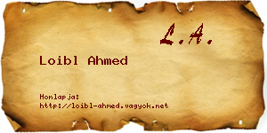 Loibl Ahmed névjegykártya
